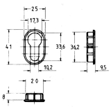 JuNie Rosette f�r Profilzylinder oval