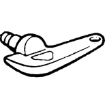 Schlssel f. ROTO Drehsperre wei