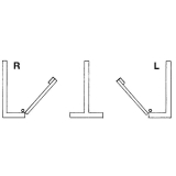 Kastenschloss, links, DM 60, 100 x 116 mm, Stahl schwarz lackiert