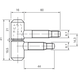 Einbohrband 2-tlg. 16 mm, Stahl verzinkt