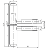 Einbohr Zierband 14 mm, Typ Nussband, Stahl wei beschichtet RAL 9010