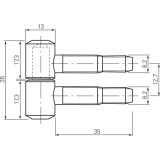 Einbohrband, 13 mm, Stahl verzinkt