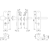 HOPPE SH-Wechselgt. PARIS - auf LS PZ88, TS42-47,SST 8,5, mK., silber elox