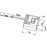 Schaltermodul LD 8010A alufarbig inkl. Anschlussleitung mit Ministecker.