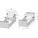 HETTICH SYSTEMA TOP 2000 Schwenksttze, Format A5 quer, Stahl schwarz