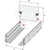 HETTICH SYSTEMA TOP 2000 Schwenksttze, Format A5 quer, Stahl Alu-Finish
