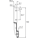 ACCURIDE 1234 Beschlgegrt., Lnge 557 mm, Stahl schwarz chromatiert