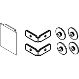 EKU DIVIDO 100 Blendenendst�ck-Set f�r Wandmontage,51 x 60 mm,Aluminium eloxiert