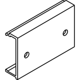 DIVIDO 100 H Clipteil gelocht, fr Holzblende, 9,5 x 29 x 97, Aluminium eloxiert