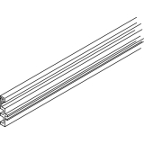 EKU DIVIDO 100 Distanzschiene zu Combi-Laufschiene,Lnge 2000 mm,Kunststoff grau