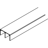 EKU DIVIDO 80 Doppelf�hrungsschiene, L�nge 2500 mm, Aluminium eloxiert