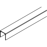 EKU DIVIDO 80 Einfachf�hrungsschiene, L�nge 2500 mm, Aluminium eloxiert