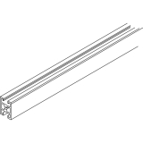 EKU DIVIDO Rahmensprosse Frontunterteilung horizontal,Lnge 2500 mm,Alu eloxiert
