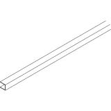 EKU DIVIDO Rahmenstirnprofil,zu Rahmenprofil vertikal, L�nge 2500, Alu eloxiert