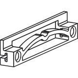 EKU REGAL - A 25 H/GR Zwischenstopper, Kunststoff grau