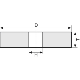 TYROLIT Schleifbockscheibe Normalkorund Form 1 gerade 150 x 25 x 32 mm Korn 60