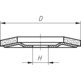 LUKAS Schleiflamellenteller SLTR Normalkorund  125 mm Korn 40