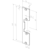 Flachschlieblech kurz KL, 24 x 130 x 3 mm, 09640-01, Stahl verzinkt