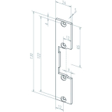 Flachschlieblech kurz KL offen, 68935-01, Edelstahl