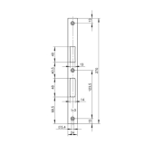 Schlieblech WILKA P662, flach/eckig 270 x 24 x 3 mm, Edelstahl
