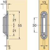 HETTICH PRESTIGE 2000 Schlie�winkel Typ 5514, Zubeh�r, Kunststoff wei�, 30123