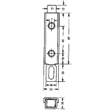 Schnapper, Hub 12 mm, Stahl verzinkt