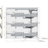 HETTICH SYSTEMA TOP 2000 Schnellmontage-Set Sil Sys, Vollauszug, ET 530, schw.