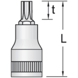 GEDORE Schraubendreher-Einsatz ITX20 DIN3120 1/4\"vierkant TX 8