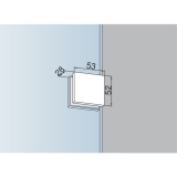Schraubhalterung PT 90, Glasstrke 10 mm, silber eloxiert (07.021)