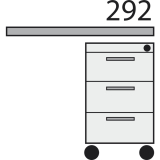HETTICH SYSTEMA TOP 2000 Hngerahmen, EB 392 mm, ET 530 mm, Alu- Finish