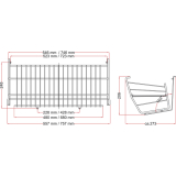 Schuhablage-Anschraub�sen B 757,Stahldraht kunststoffbeschichtet silber RAL 9006