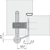 Klemmbock fr Holzzargen V 3604, Stahl verzinkt