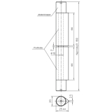 Bandrolle 3D, Bandhhe 180 mm, Stahl blank, Abdeckkappen verzinkt