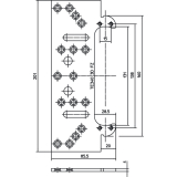 Befestigungsplatte fr Futterzarge zu TECTUS TE340 3D, Stahl verzinkt