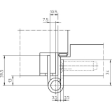 Objektband VX 7728 f. geflzte flchenb. Tren, Bandh. 120 mm, Edelstahl