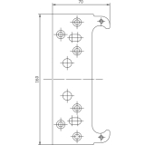 Befestigungsplatte fr Futterzarge zu TECTUS TE240 3D, Stahl verzinkt