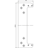 Befestigungsplatte fr Futterzarge zu TECTUS TE640 3D, Stahl verzinkt