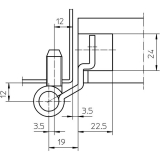 T�rband VN 3747/100 Compact 3D,f. stumpfe T�ren, Bandh�he 95 mm, Edelstahl matt