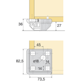 HETTICH SYSTEMA TOP 2000 Sockelplatte mit Kantenschutz, schwarz