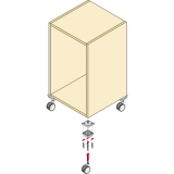 HETTICH SYSTEMA TOP 2000 Sockelplatte mit Kantenschutz, schwarz