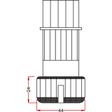 Sockelverstellfu HERD, Sockelhhe 80 mm, Kunststoff schwarz