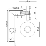 SOLIDO Drckerlochteil GLASGOW - auf Drckerros., Edelstahl matt