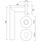 SOLIDO Wechselgarnitur NORWEGEN m. Rosetten PZ, FH-EI-30, Edelstahl