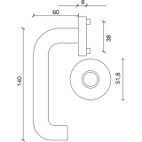 SOLIDO Drckerlochteil TALIN - auf Drckerros., Edelstahl matt