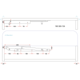 Springaufbeschlag mit 2 Federn, ffnungsw. 35, leicht, 255 mm, FE sil. RAL 9006