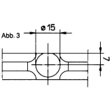Sprossenkupplung zum Einbohren f. Sprossenkreuze, Kunststoff braun (12387)