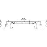Sprossenkupplung zum Einbohren f. Sprossenkreuze, Kunststoff braun (12387)