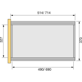 HETTICH SYSTEMA TOP 2000 Stahlschubkasten 392 mm, 370 x 714 mm, schwarz