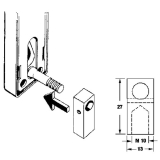 Stangenanschluss M 10, 1 Satz = 2 Stck, Stahl blank