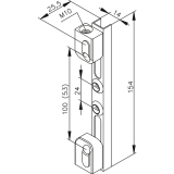 Stangenkupplung M 10, Stahl gelb verzinkt